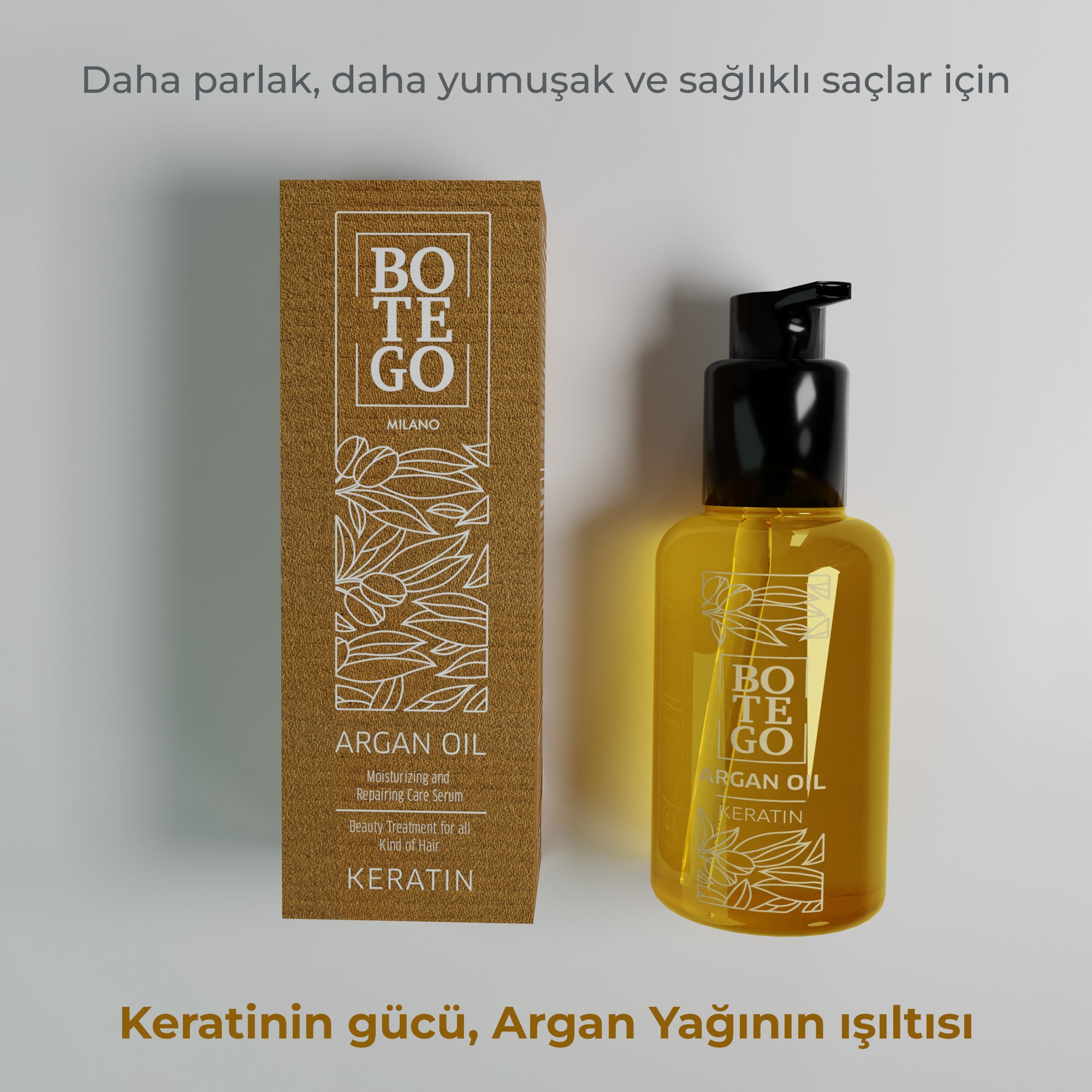 Argan Yağı, Keratin Saç Serumu Onarıcı Bakım | Botego Milano