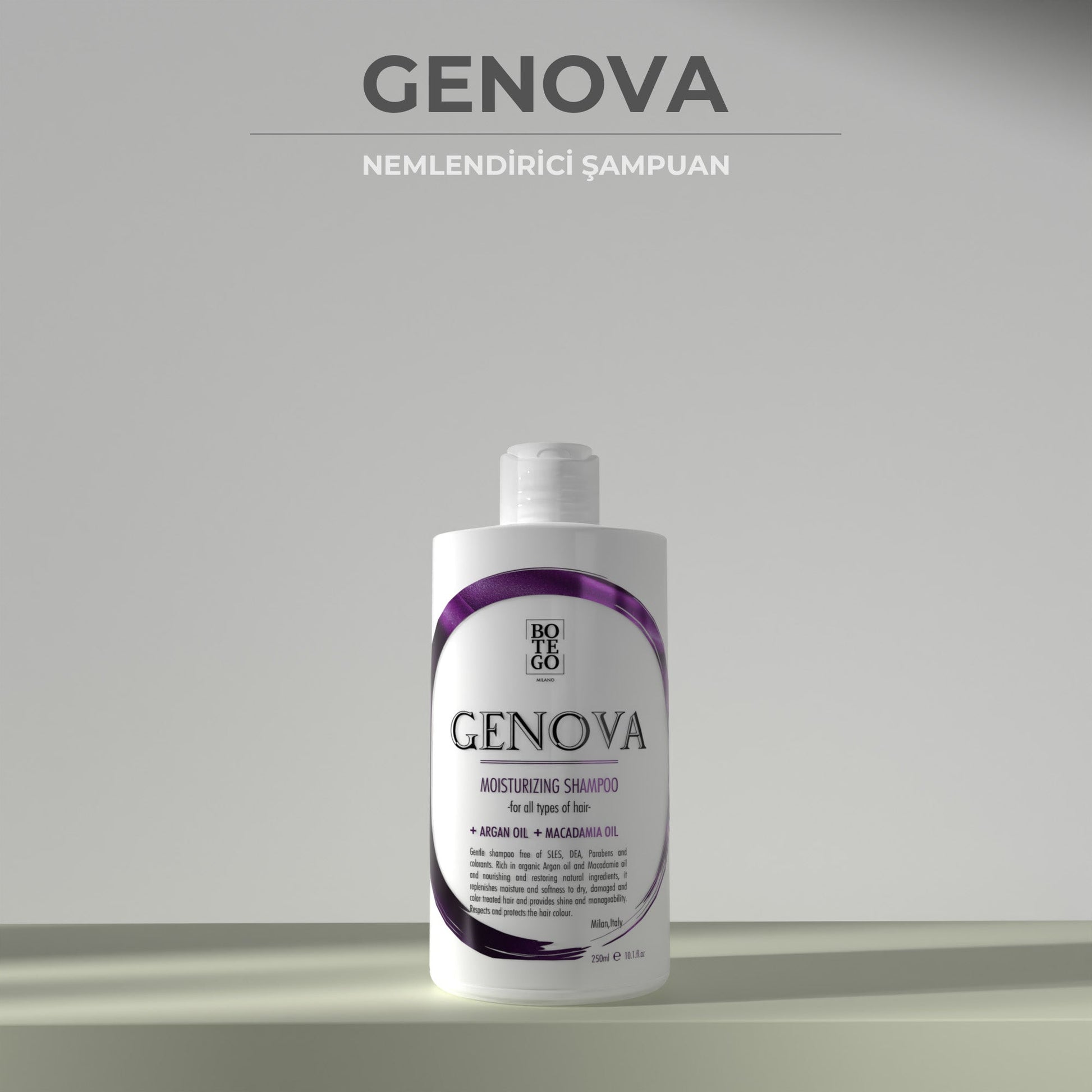 Genova Moisturizing Nemlendirici Şampuan 250 ml Botego Milano | Saç Boyası, Şampuan, Keratin ve Organik Bakım Ürünleri
