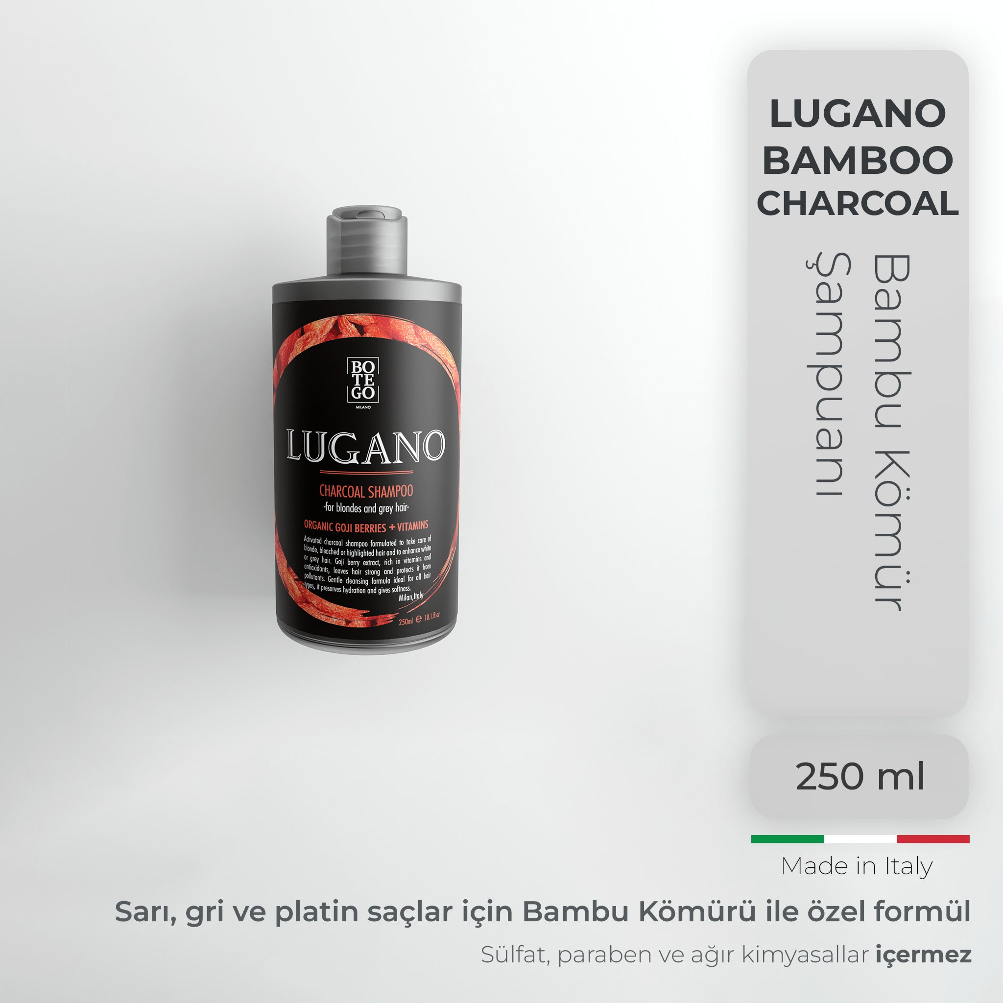 Lugano Bamboo Charcoal Şampuan | Sarı ve Gri Saç Bakımı