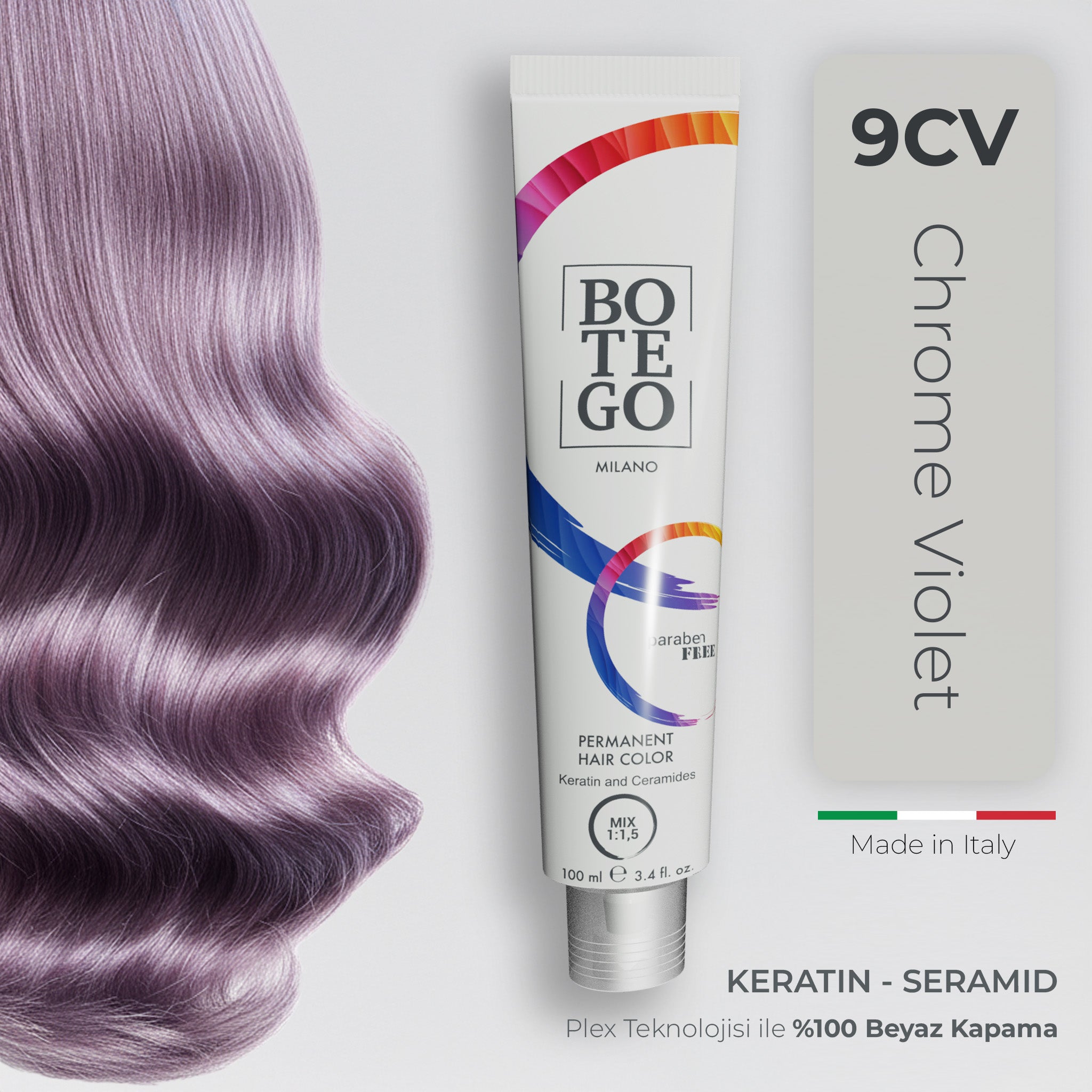 Metallic Shades Krem Saç Boyası 9 Chrome Violet