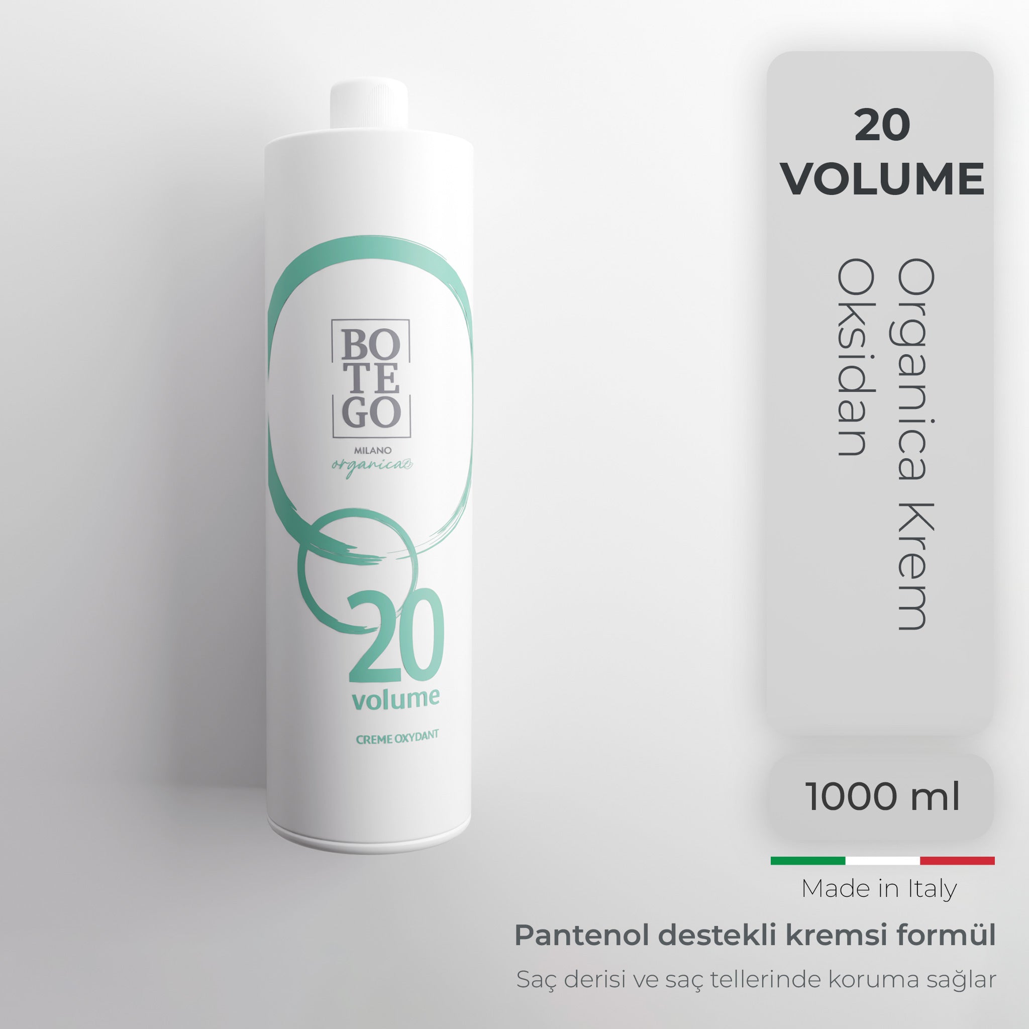 Organica Organik Krem Oksidan 6% 20 Volume 1000 ml – Botego Milano