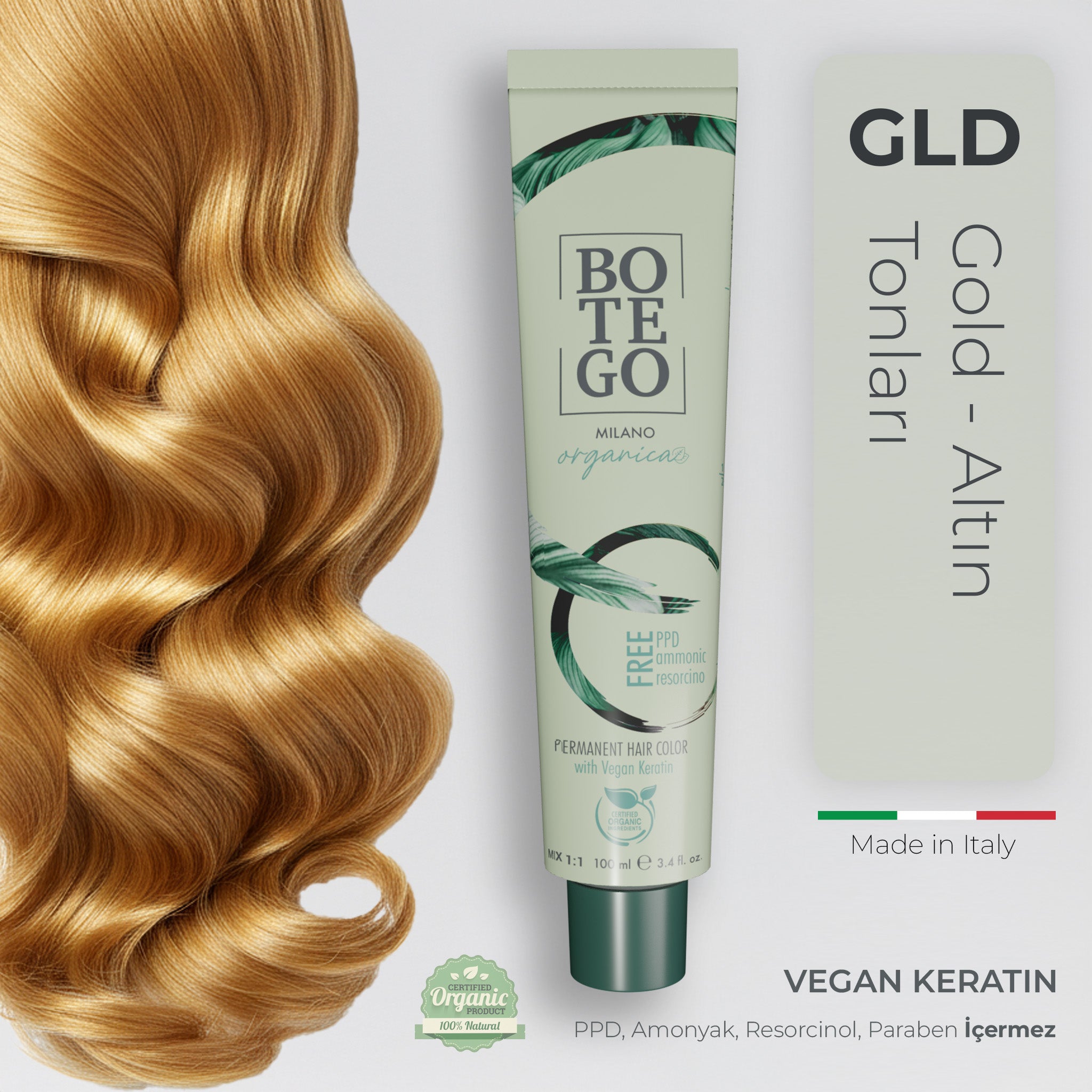 Organica Krem Organik Saç Boyası Gold (Altın Tonları)