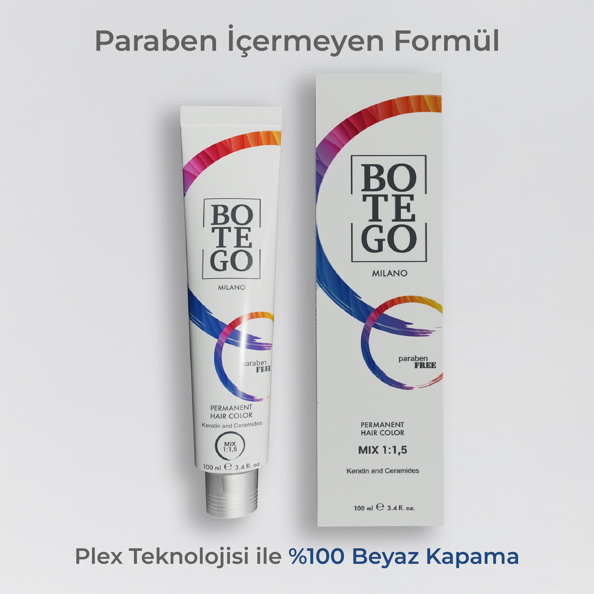 Profesyonel Krem Saç Boyası 1.0 Siyah | Botego Milano