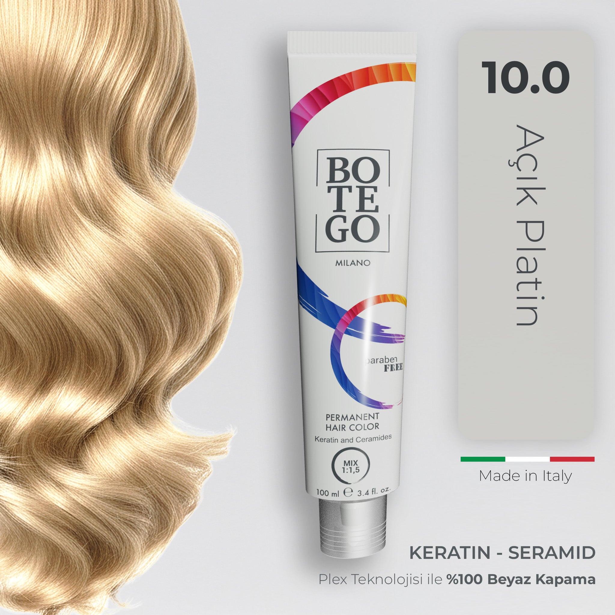 Profesyonel Krem Saç Boyası - 10.0 Açık Platin 100 ml