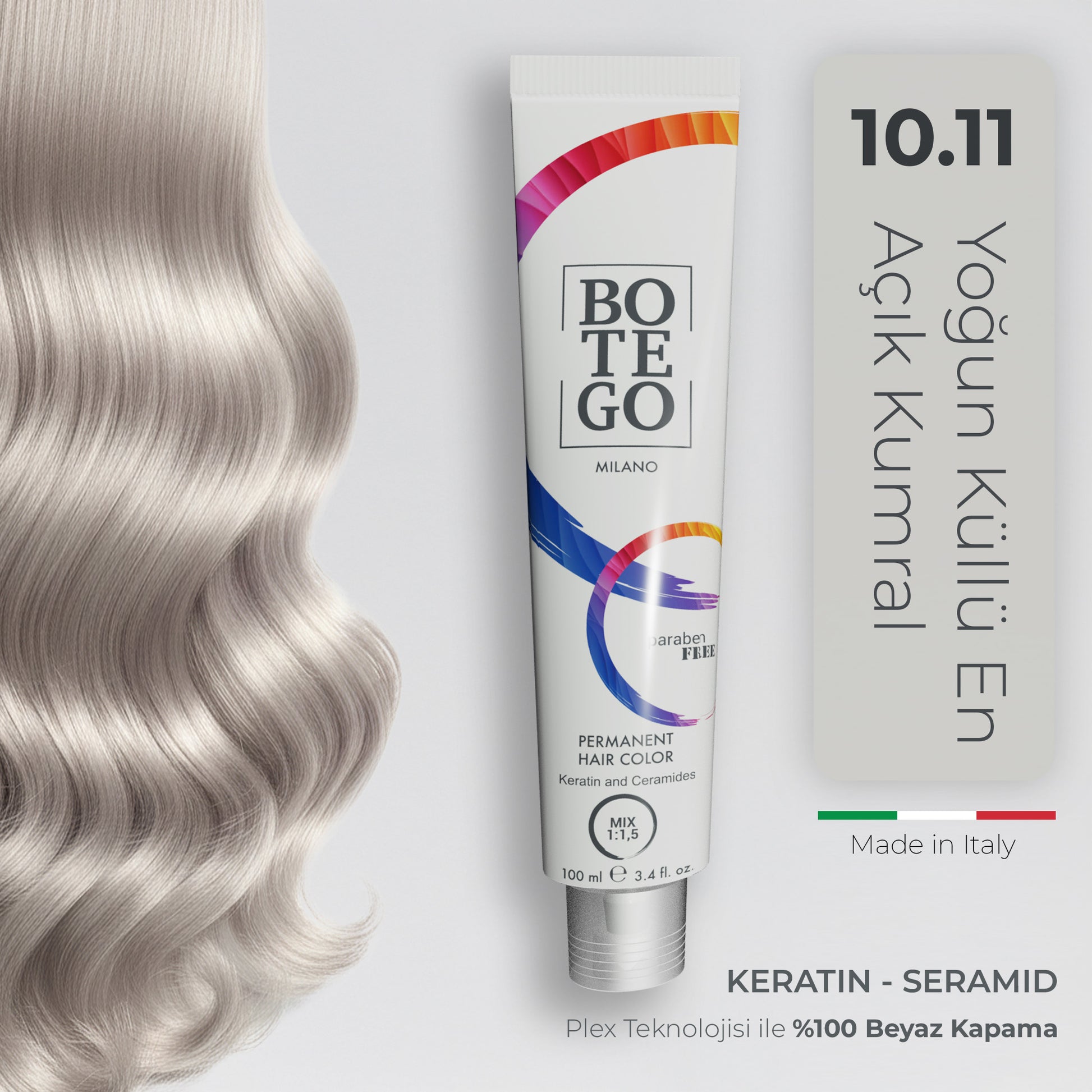 Profesyonel Krem Saç Boyası 10.11 Yoğun Küllü Ekstra Açık Sarı