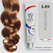 Profesyonel Krem Saç Boyası 5.89 Sütlü Kahve | Botego Milano