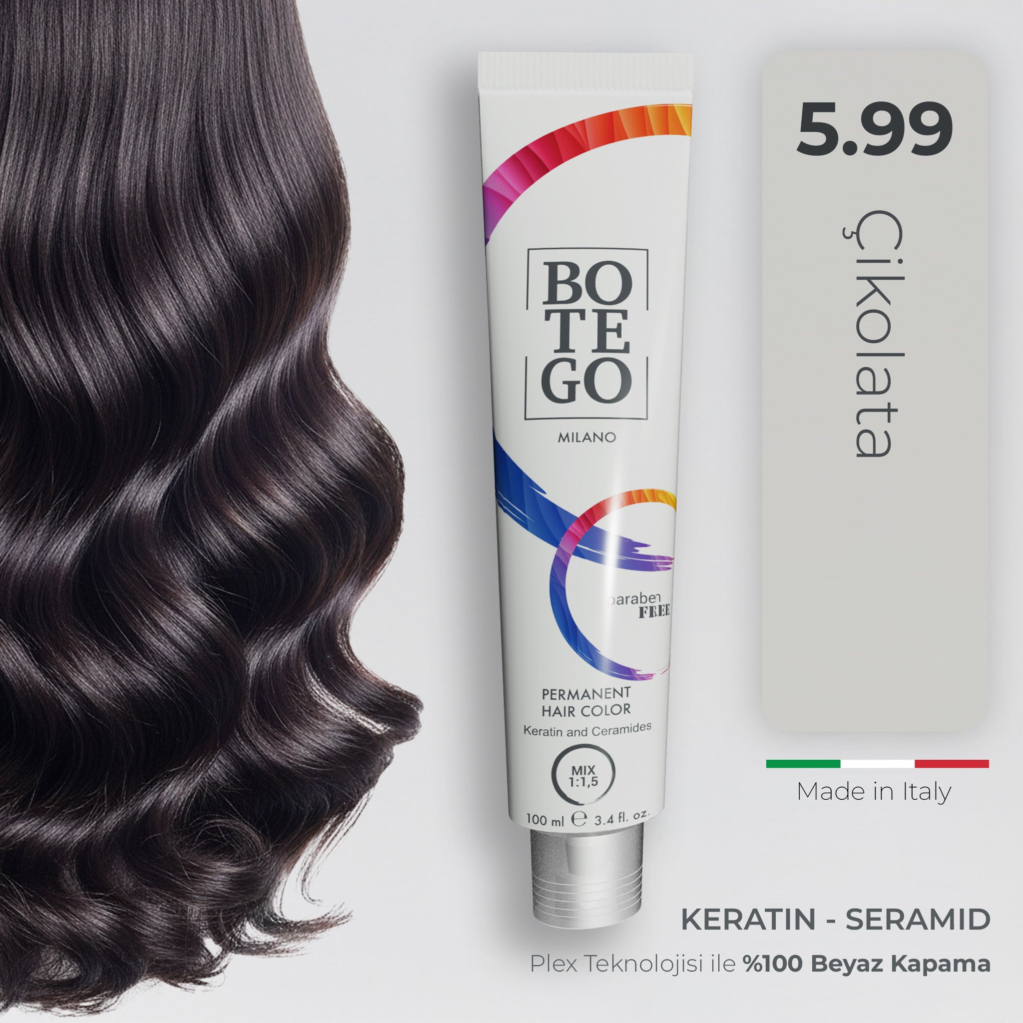 Profesyonel Krem Saç Boyası 5.99 Çikolata | Botego Milano