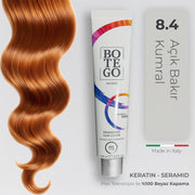 Profesyonel Krem Saç Boyası 8.4 Açık Bakır Kumral