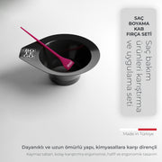 Botego Milano saç bakım ürünleri karıştırma fırça ve kap set