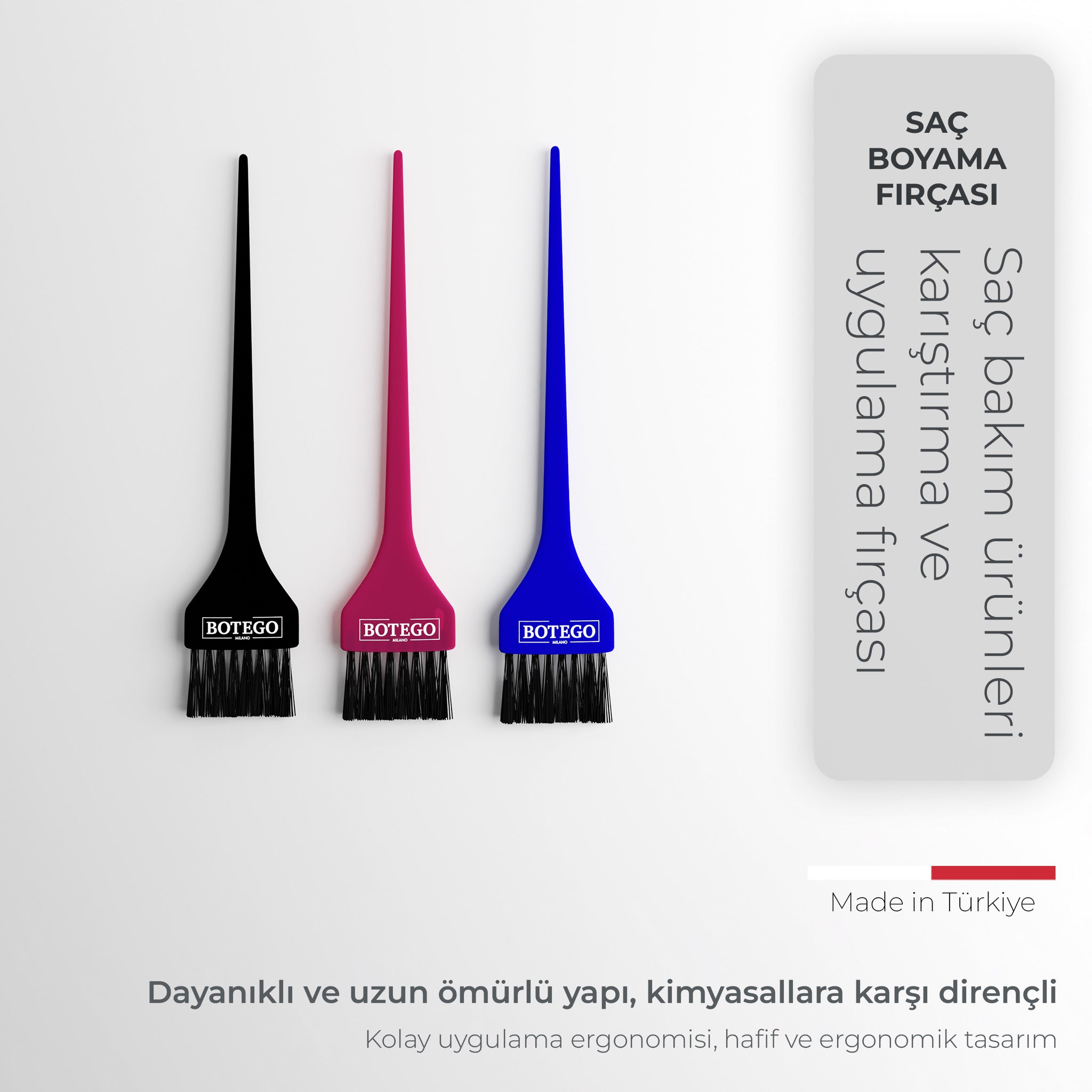 Botego Milano saç bakım ürünleri karıştırma fırçası
