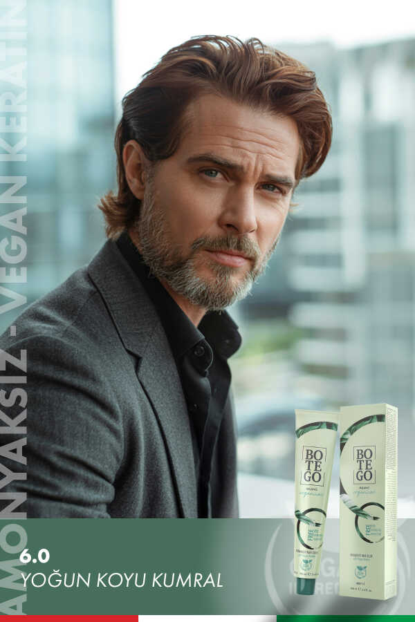 Organica Men Organik Erkek Saç Boyası - 6.0 Yoğun Koyu Kumral 100 ml - 1