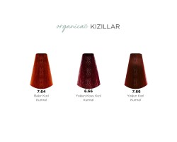 Organica Krem Organik Saç Boyası - 7.66 Yoğun Kızıl Kumral 100 ml - 4