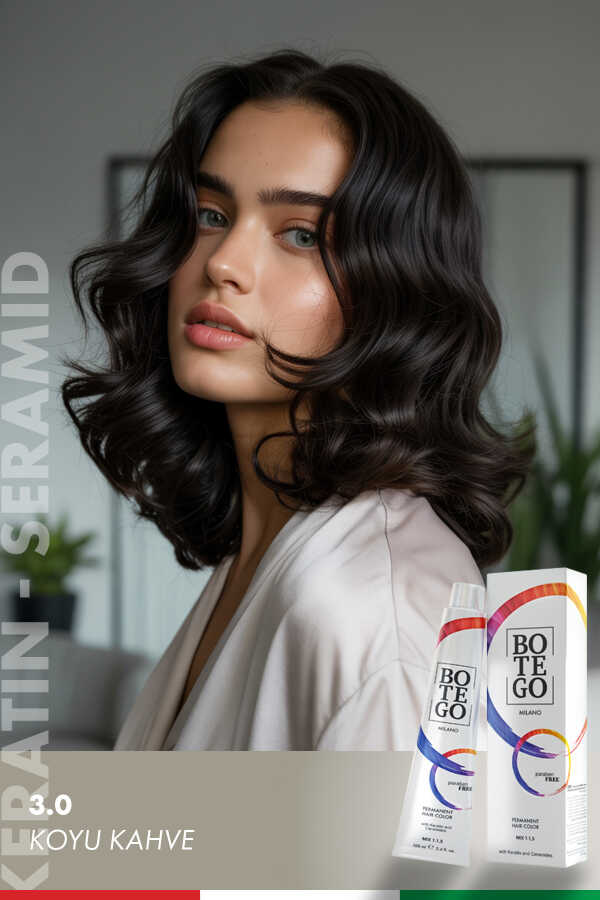 Profesyonel Krem Saç Boyası - 3.0 Koyu Kahve 100 ml - 1